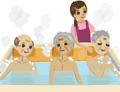 イラスト - 入浴