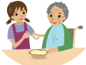 イラスト - 昼食